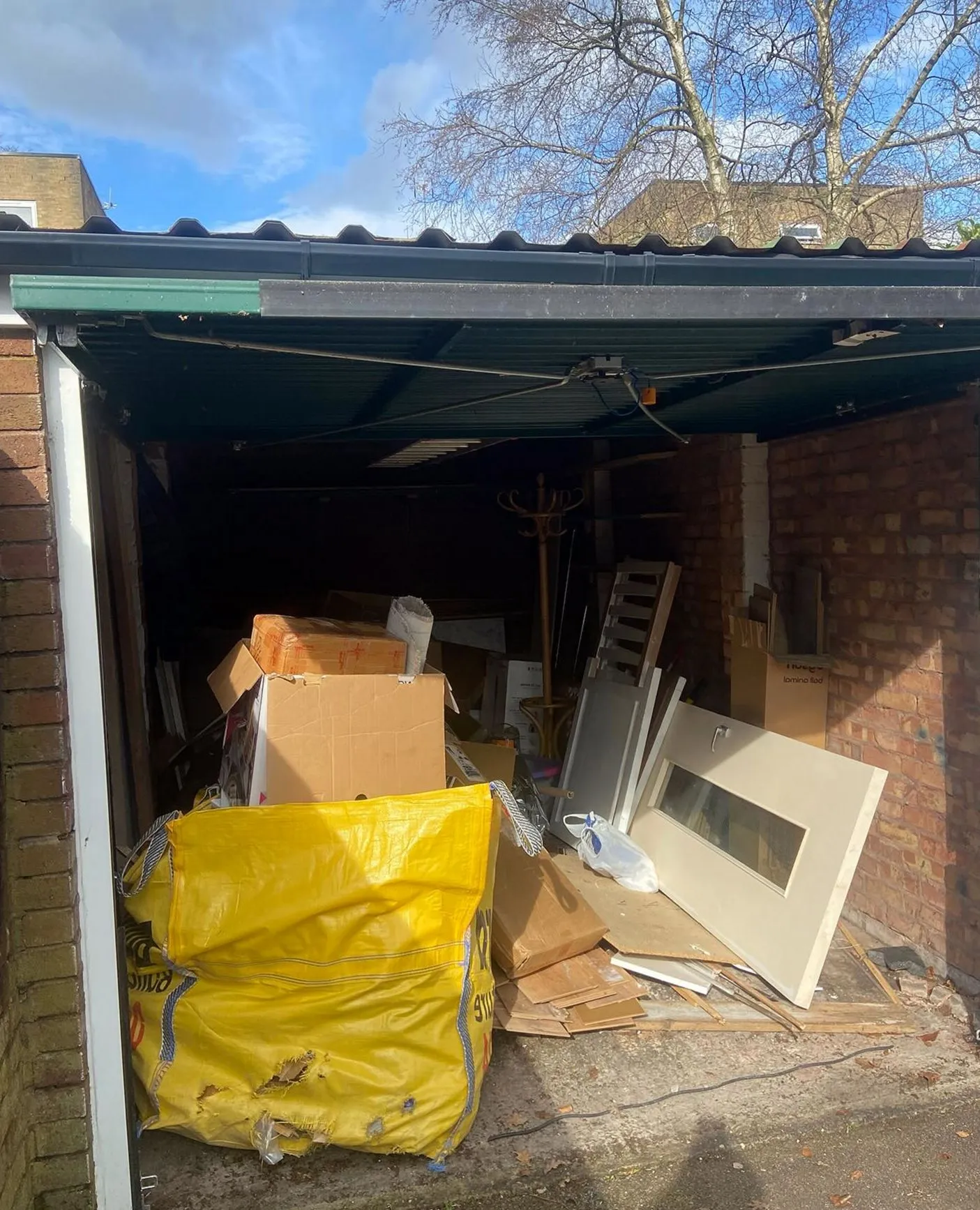 Construction debris removal project in Dallas TX